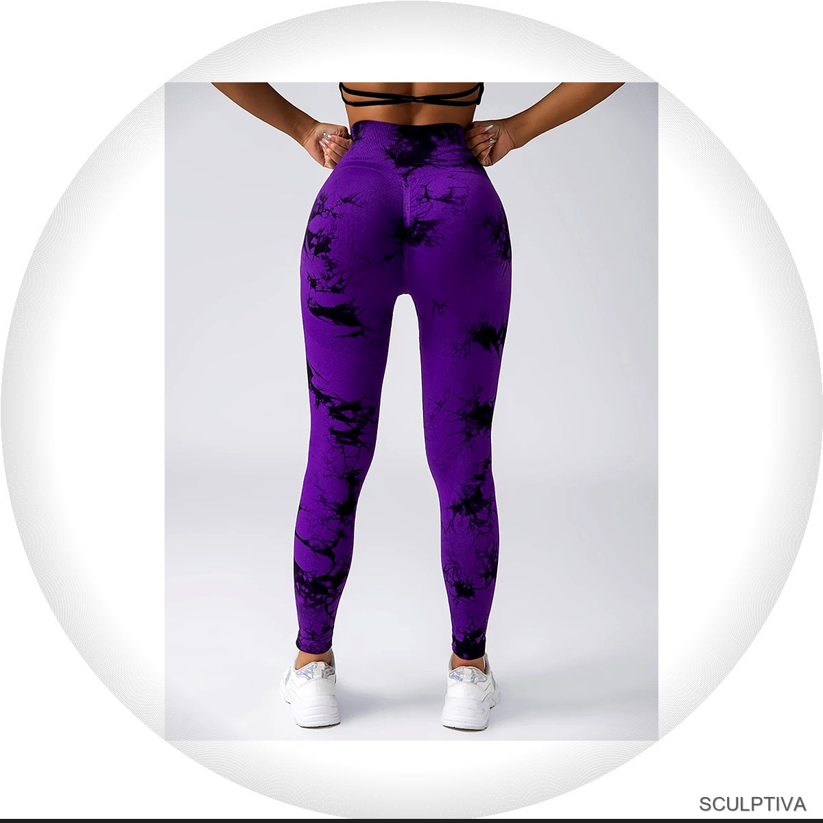 Legging Push-Up Gainant Tie Dye Taille Haute — Legging femme Sculptiva