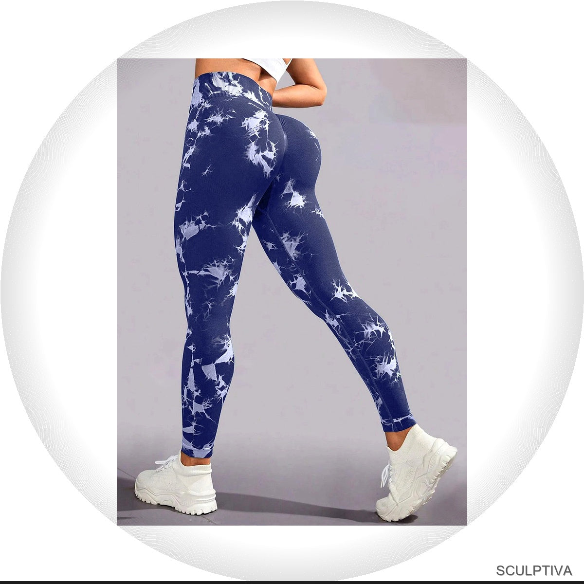 Legging Push-Up Gainant Tie Dye Taille Haute — Legging femme Sculptiva