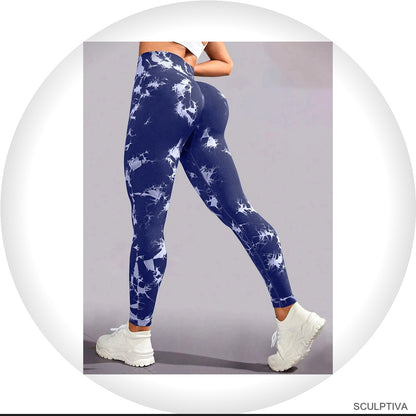 Legging Push-Up Gainant Tie Dye Taille Haute — Legging femme Sculptiva