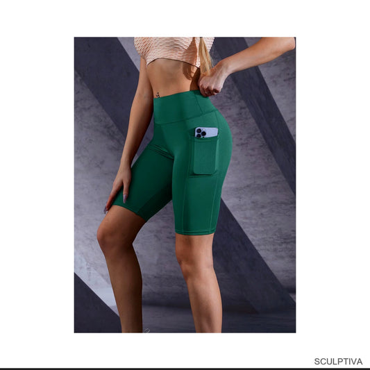 Short Cycliste Sport Taille Haute Gainant | Sculptiva