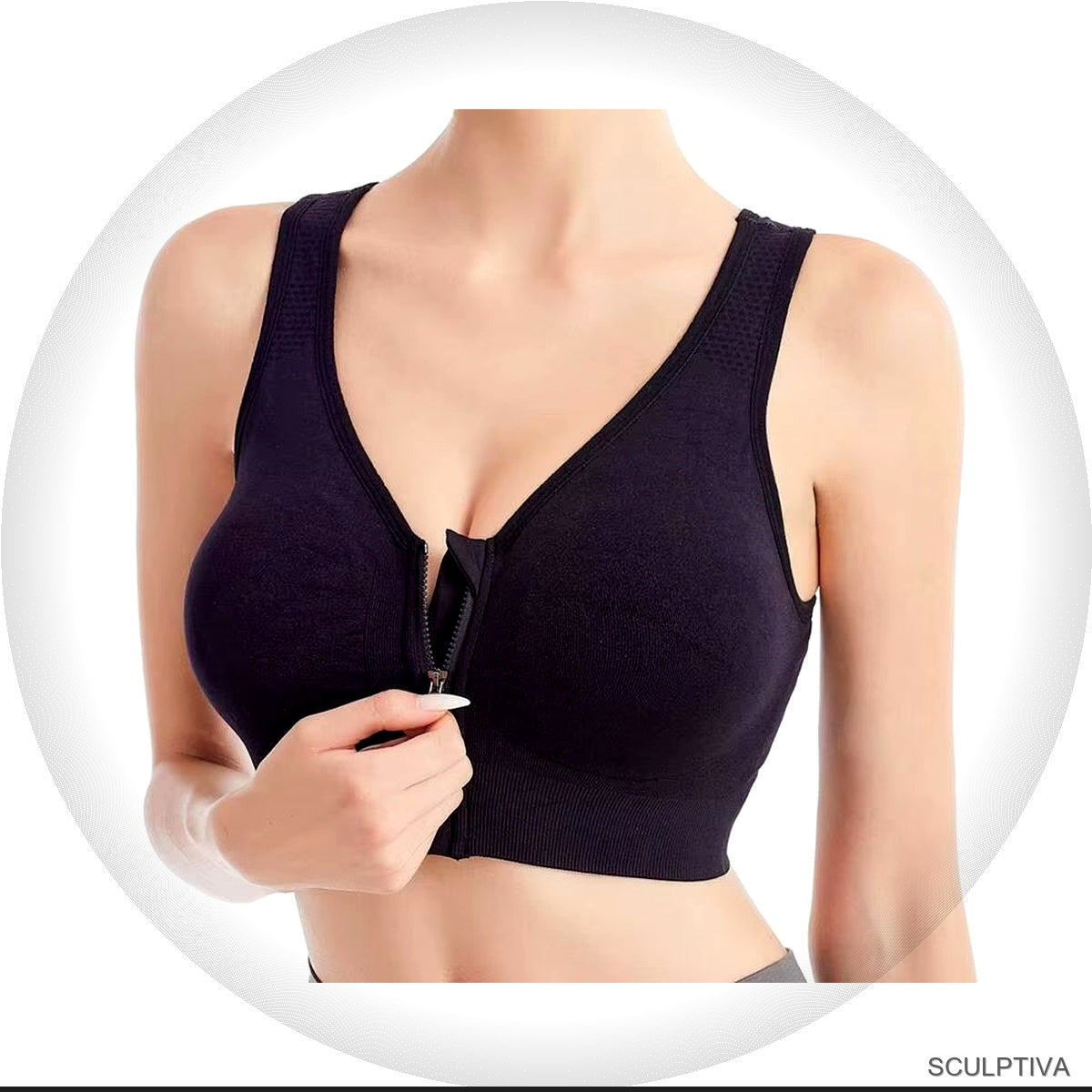 Brassiere Sport Zippee Maintien Fort Running — Brassiere femme Sculptiva